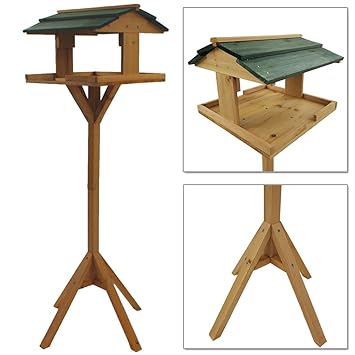 Power Preise24 Vogelhaus Mit Holz Stander 116 Cm Vogelfutterhaus