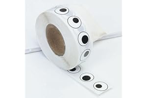 S&S WORLDWIDE S&S Worldewide Black Wiggly Eye Stickers. Self-Adhesive Assorted Paper Eye Stickers for Crafts, Kids Love Wiggly Eyes, No Glue Necessary. 5/8" diameter. Roll of 1,000.