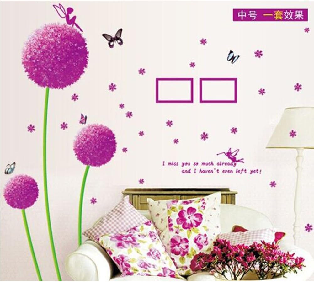 Mustbe Dandelion Wall Stick, Romantic Background Wallpaper, Can Removed Wall Poster For Sitting Room, TV Setting Wall, Bedroom, Dining Room (50 cm*70 cm)