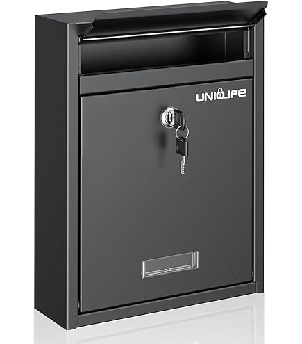 Yaocom Locking Mailbox with Key for Outdoor 16.2 x 11.2 x 4.7
