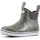 SUREWAY Men's Deck Boots Professional Non-Slip Fishing & Ankle Boating Boot Waterproof Rain Boots, Lightweight Neoprene Rubber Deck Boots