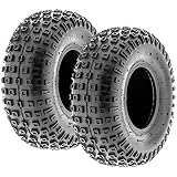 Pair of 2 SunF A011 XC Sport 145/70-6 (14x6-6) ATV Go-Kart Knobby Tires, 6 PR, Tubeless