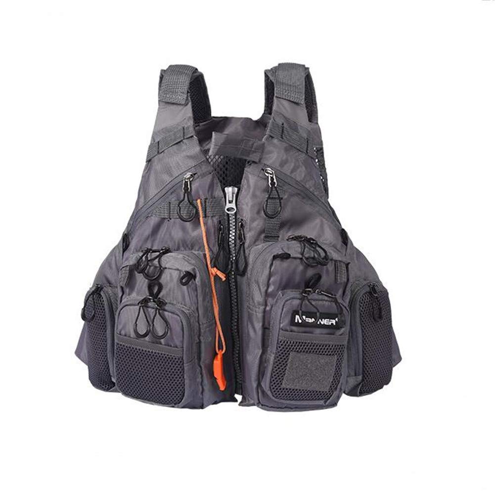 マルチポケット 浮力スーツ フィッシングベスト Size グレー Free スイミングベスト ライフジャケット 大人用 B07g7r2tcp Yiwa フィッシングジャケット ファッション通販