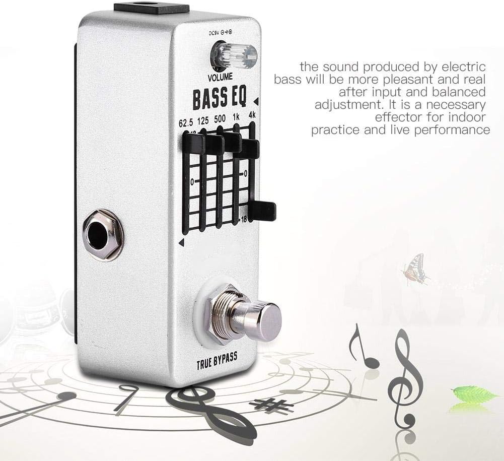 Bass Equalizer Bass EQ Pedal Guitar Pedals Bass Balance Analog Echo for Electric Bass for indoor