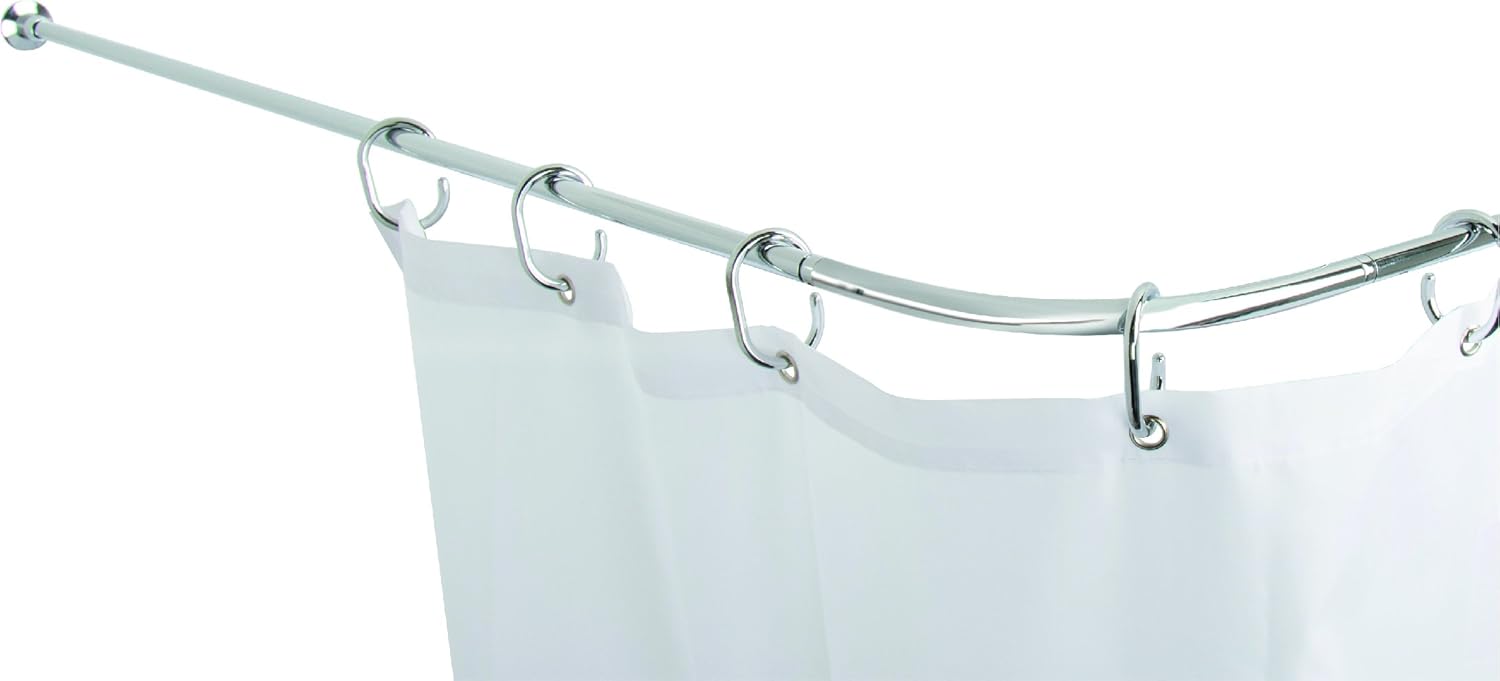 Shower Curtain Rails croydex shower curtain rail pole rod hanger chrome
