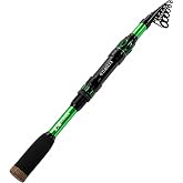 TORVEX Telescopic Fishing Rod,Travel Spinning Rod with Ceramic Guides, Stainless Steel Reel Seat, EVA Handle, Portable Collapsible for Bass Trout Catfish, Freshwater Saltwater, 6-9FT