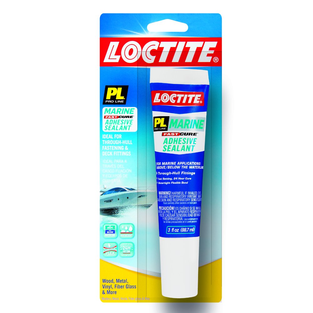 Loctite PL Marine Fast Cure Adhesive Sealant, 3 Ounce Squeeze Tube