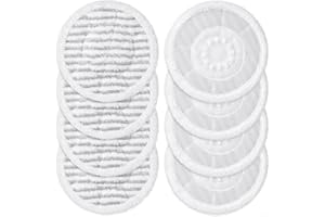 8-Pack Reusable Microfiber Mop Pads for Steam Mops, Washable Replacement Cloth Heads for Hardwood, Laminate, Tile and Marble 
