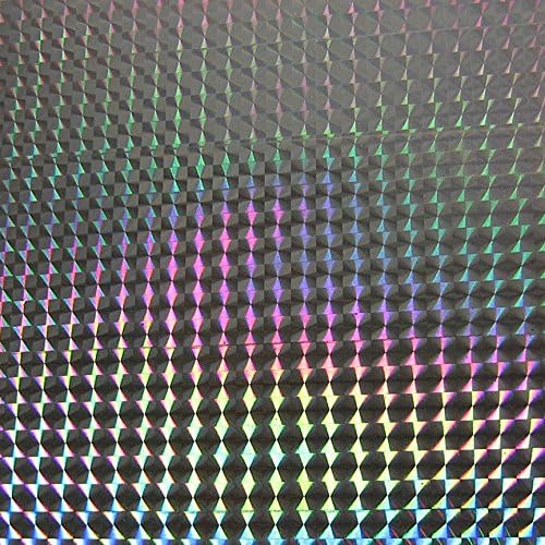 LVG InterCal Specialty Films - 12" x 10ft - Silver 1/4" Mosaic - Peel and Stick Cutting Film with Removable Backing Paper - 74 Variations to Choose From