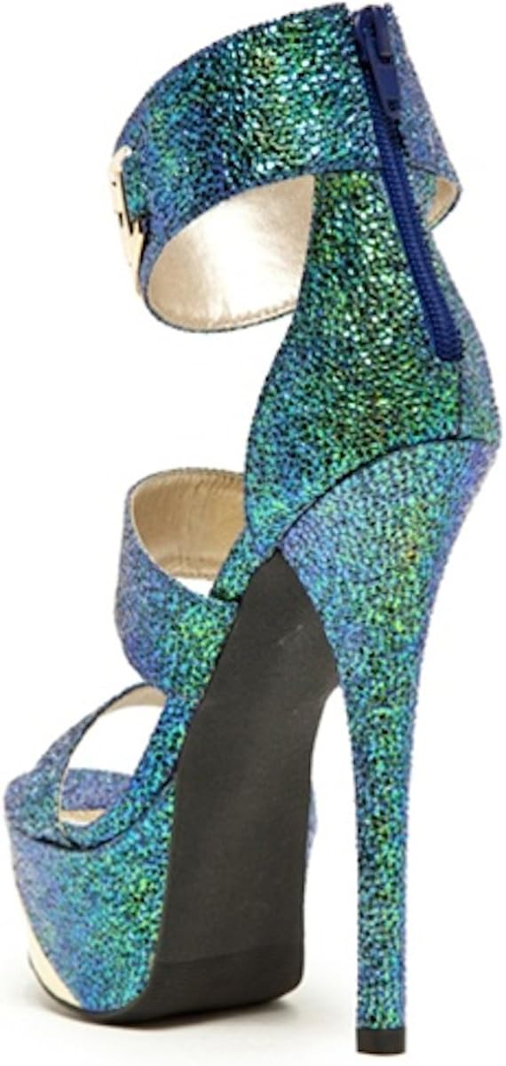 iridescent platform heels