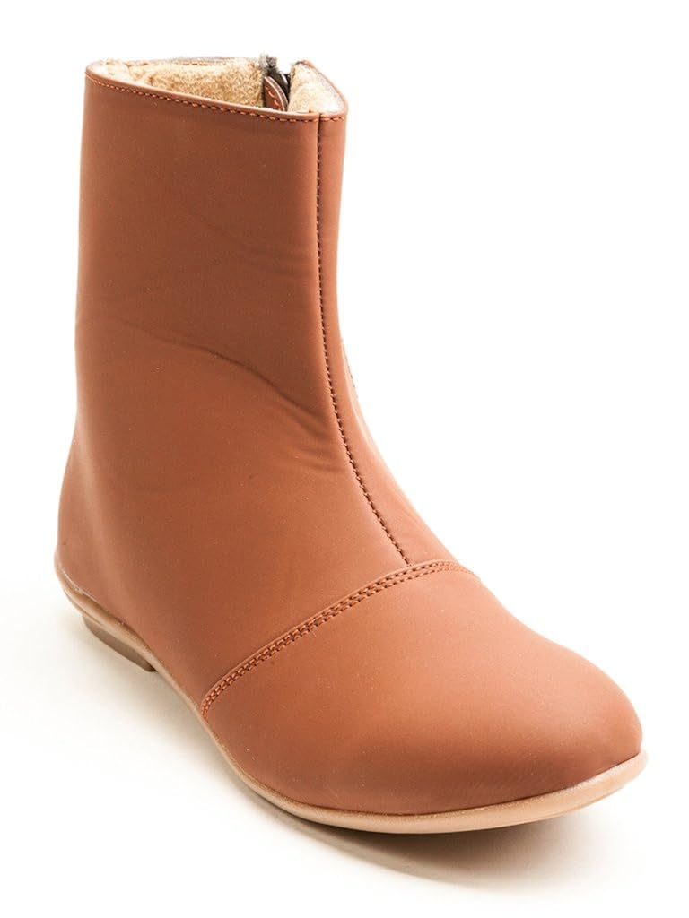 marc loire women's awesome wholesome tan flat casual zipper boots 36 eu
