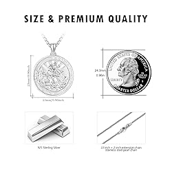 DOTBJ 925 Sterling Silver White Gold Plated Saint