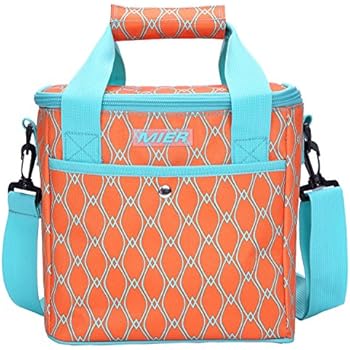 MIER 9 Can Insulated Lunch Bag for Women Leakproof Soft Cooler Tote, Orange