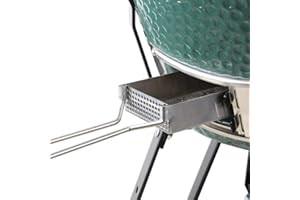 DOLAMOTY Upgrade Slid Out Ash Drawer for Big Green Egg Accessories Ash Tool, Ash Drawer for Large Big Green Egg Only, Green Egg Replacement Parts Ash Clean Tool, Stainless Steel(New version)