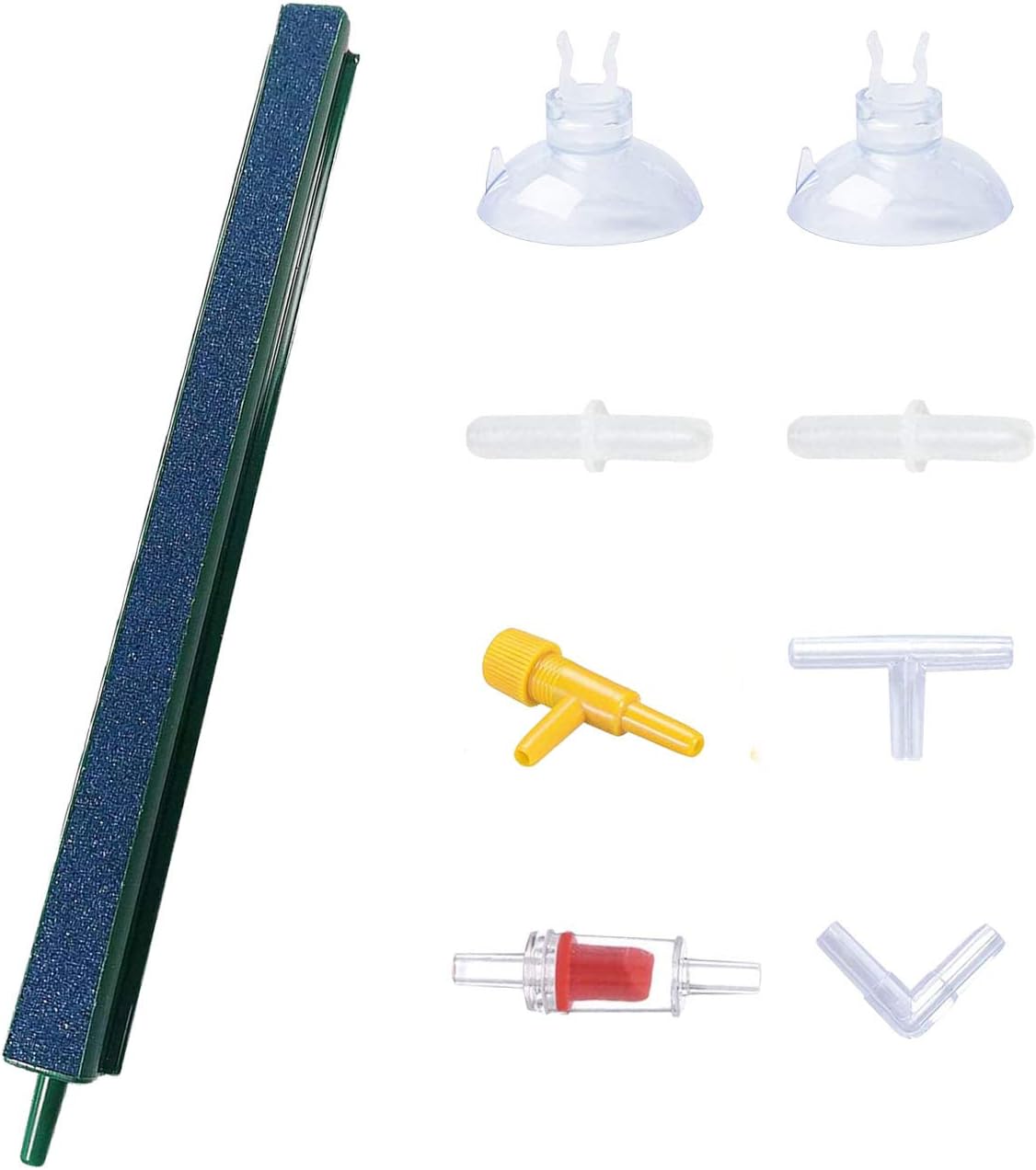 EKUEY 16″ Fish Tank Air Stone Bar Aquarium Bubbler Diffuser with Air Pump Accessories Set