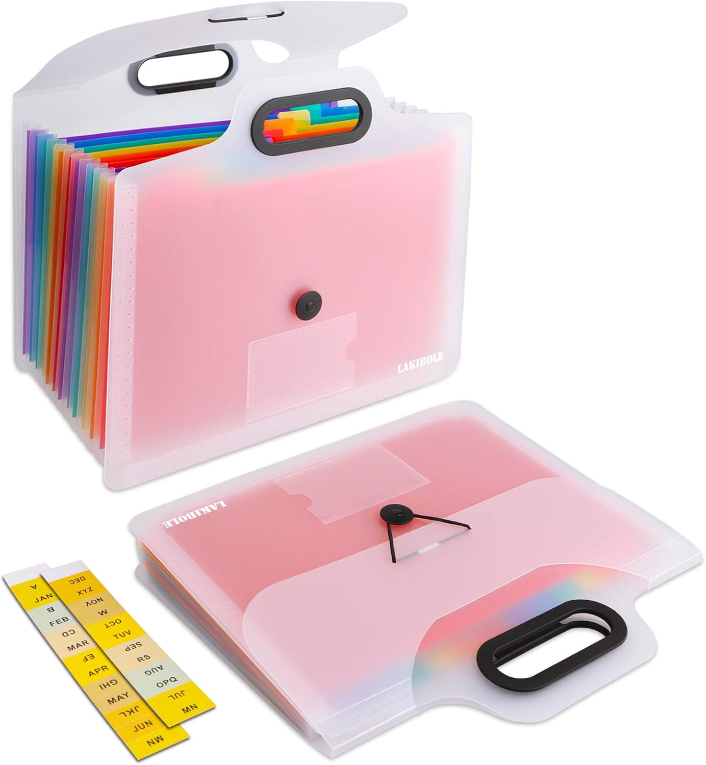 2Pack 13Pockets Expanding File Folder with Handle