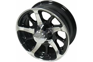 HiSpec HWT 15x5 Aluminum Trailer Wheel Series 08 Black 5-4.5