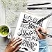 (4 Size,6 Pack) Calligraphy Pens, DealKits Brush Pen Markers Sets Kits for Kids Beginner Caligrapher Hand Lettering Writing Guide Chinese Caligraphy Art Drawings Signature Illustration Design, Black