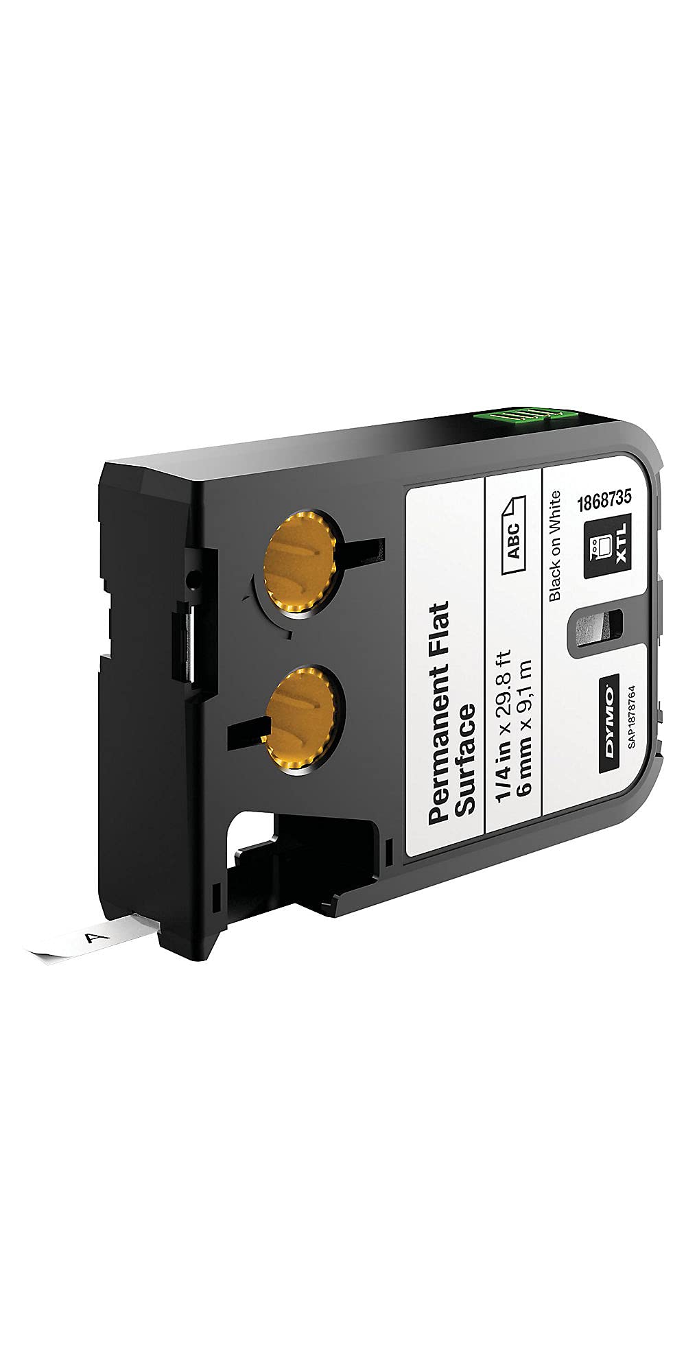 Dymo XTL Permanent Flat Surface 1/4" (6 mm) - Black on White