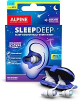 Alpine SleepDeep Ear Plugs Sleep Deep S M/L 27dB Noise Reduction Oval