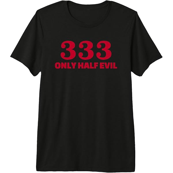 Amazon.com: Half Evil Number 333 T-Shirt T-Shirt : Clothing, Shoes