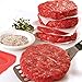 GuteKüchen Round Silicone Burger Press with 5 Circular Divisions for Tasty and Healthy Patties that Easily Stacks for Freezer and Chiller Storage, also Safe and Perfect for Outdoor Picnic or Party.Red