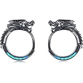 Dragon Earrings 925 Sterling Silver Dragon Hoop Earring Gifts Dragon Jewelry for Women Men