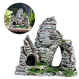 Delight eShop Aquarium Fish Tank Ornament Rockery Hiding Cave Landscape Decor Underwater Decor