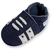 YIHAKIDS Soft Leather Baby Shoes Boys Girls Moccasins First Walking Crib Shoes Soft Sole Walking Shoes Sneakers for Infant Toddlers 0-24 Months