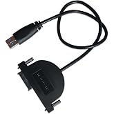 Y-NX USB3.0 SATA Optical Disc Drive Cable, 6+7Pin Slimline SATA to USB3.0 Cable for Laptop CD/DVD-RW/Blu-ray Drive