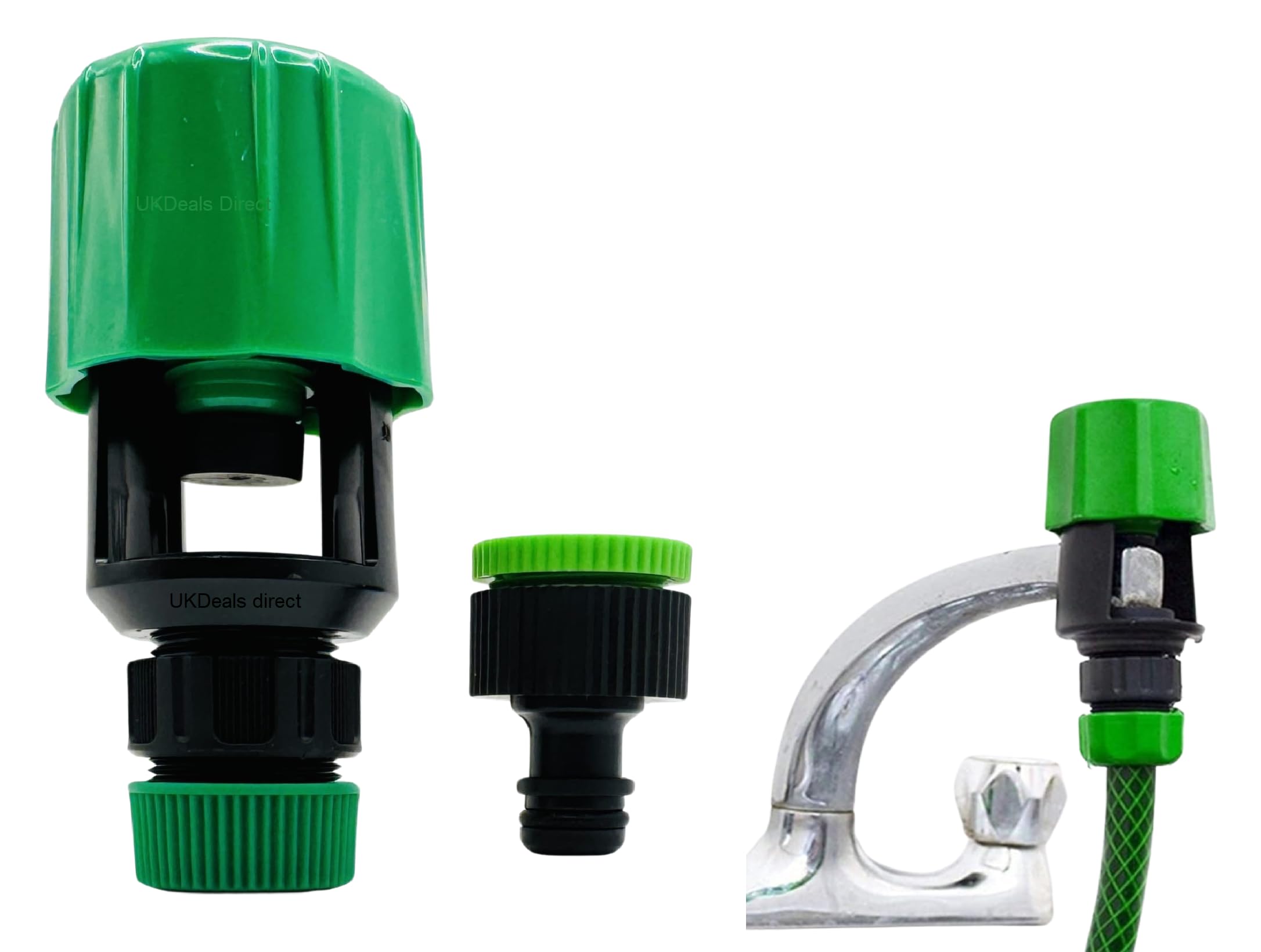 UKDD® Kitchen Garden Watering Tap Hose Pipe Snap Connector & 3/4" Adapter Tool