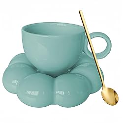 ARISKEY Ceramic Coffee Mug with Sunflower Coaster