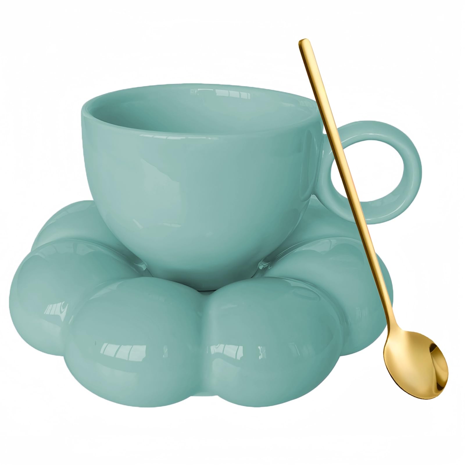 ARISKEY Ceramic Coffee Mug with Sunflower Coaster