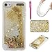 iPod Touch 5 Case, Firefish Slim Dynamic Flowing [Anti-Slip] Flexible TPU [Scratch Resistances] Protective Cover for Girls Children Fits for Apple iPod Touch 5 -Golden