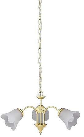 Art Nouveau Style 3 Arm Pendant Ceiling Light Gold 1 3 738 Amazon