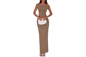 PRETTYGARDEN Skirt Sets Women 2 Piece Outfits Summer 2025 One Shoulder Sexy Ruched Bodycon Maxi Long Skirts