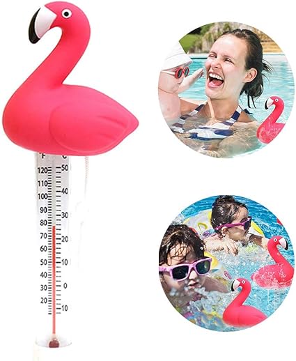 Amazon Com Houkiper Flamingo Shape Floating Swimming Pool Thermometer Cartoon Thermometers With String For Swimming Pools Spas Hot Tubs Toys Games