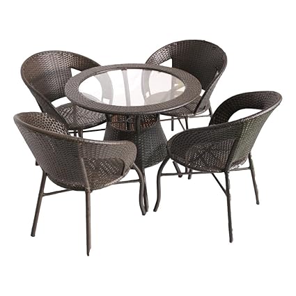 Global Corporation D12 set 4 chair and 1 table with glass