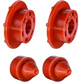 WR02X12008 Fridge Evaporator Fan Motor Grommet &amp; WR02X10540 Lid Bumper | 2 Fan Motor Grommet &amp; 2 Lid Bumper, Fit for GE &amp; Hotpoint Refrigerators and Freezer, Fits Sears/Kenmore Models, Reduce Noise