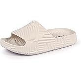 Weweya Slides for Women and Men - Bathroom Shower Shoes - Non Slip House Slippers - Lightweight Beach Sandals