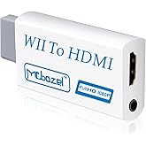 Mcbazel Wii to HDMI Adapter, Wii HDMI Converter1080p 720p Video &amp; 3.5mm Audio Output Supports Wii Display Modes NTSC 480i 480p, PAL 576i
