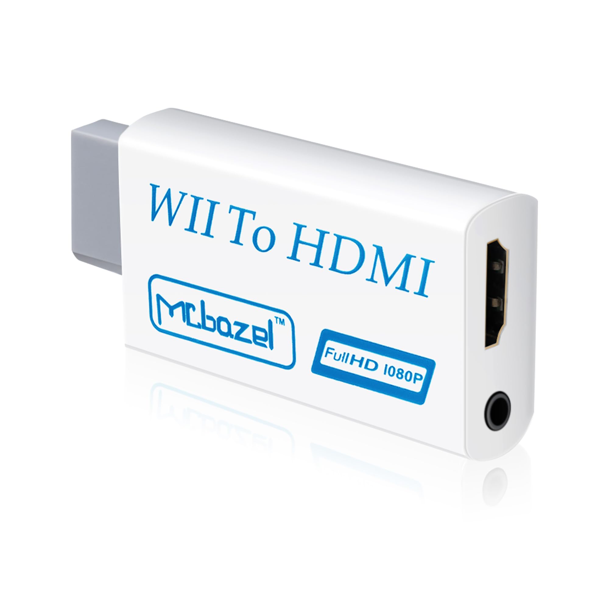 Mcbazel Wii to HDMI Adapter, Wii HDMI Converter, Full HD 1080P Video Adapter Converter With 3.5mm Audio Video Output Jack Compatible for All Wii Display Modes