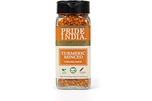 Pride of India Turmeric Minced Whole – Curcumin Rich Indian Spice with Anti-inflammatory Properties – No Additives or Gluten 