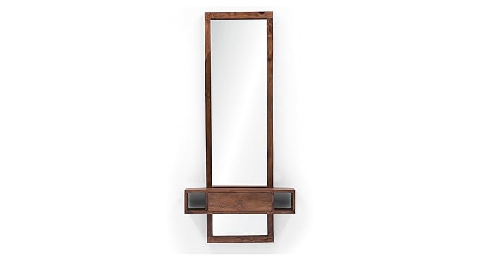 Urban Ladder Theia Dressing Table with Mirror (Teak Finish)