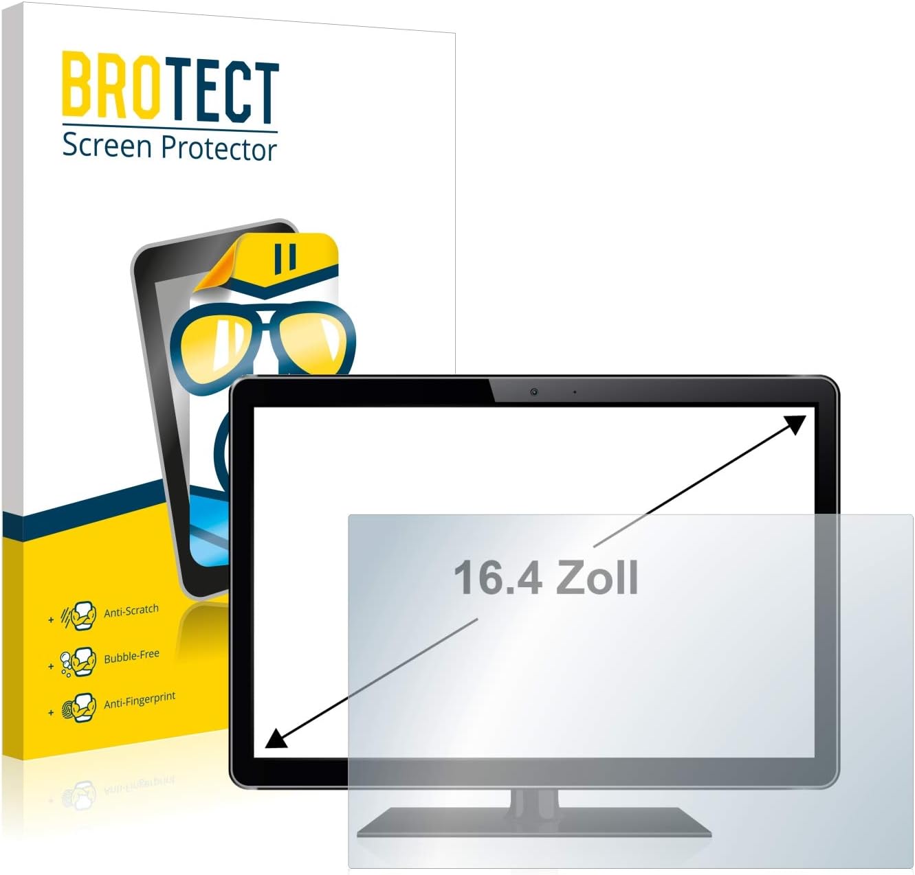BROTECT Protector Pantalla para Caja Registradora de 41.7 cm (16.4 Pulgadas) [364 mm x 205 mm, 16:9] Protector Transparente: Amazon.es: Electrónica