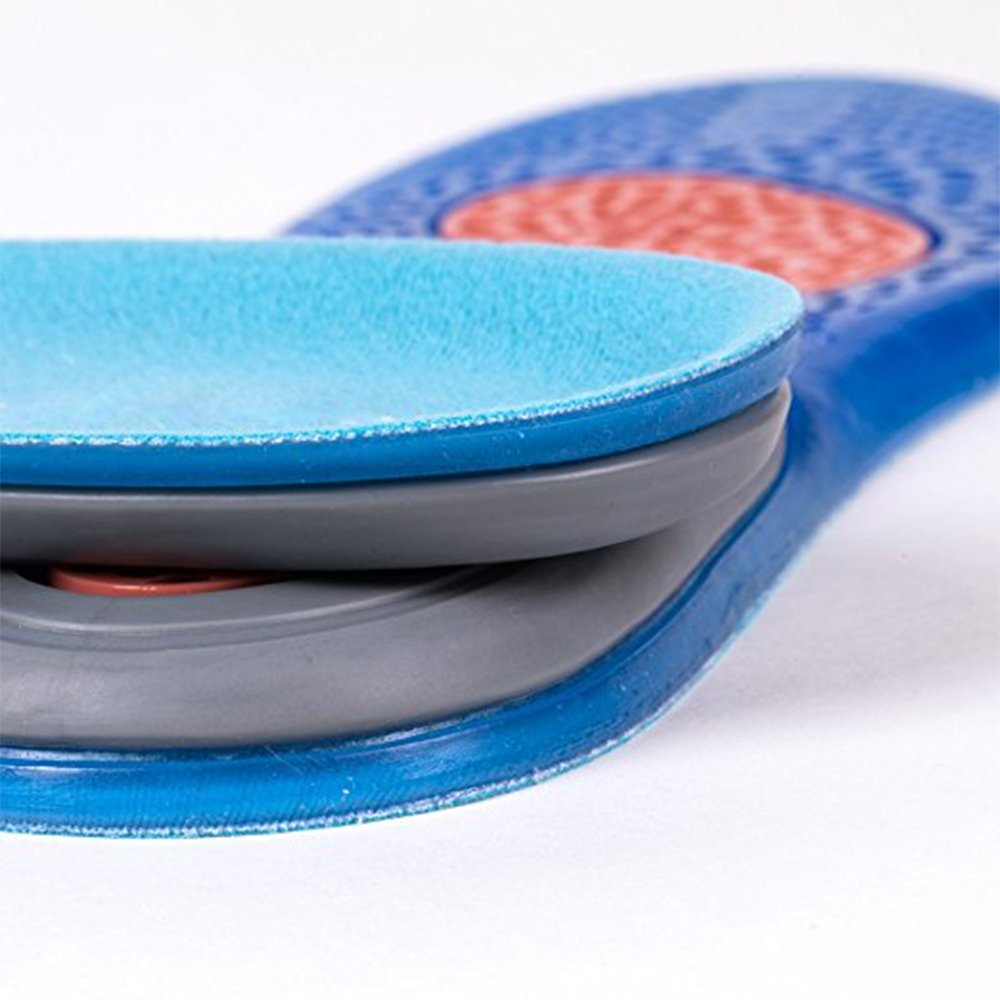 SUADEX Sports Foot Insole Insert, Plantar Fasciitis Anti-Fatigue Comfort Shoe Insoles with Cushioning Arch Support, Blue S