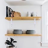HAOCHEN 8 Heavy Duty Shelf Brackets 300x190mm White Triangle 90 Degree view 7