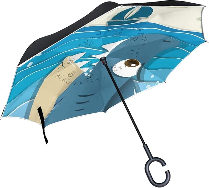 Paraguas invertido de Doble Capa, a Prueba de Viento, para Exteriores