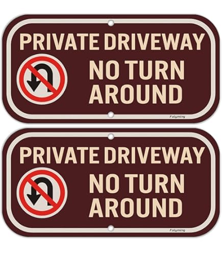 ●NO TURN AROUND No U-Turn Symbol Sign, No Turn Around - 12