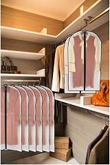 HomeClean Garment Bag Clear 60x120cm 24x48 in Pack of 6 Breathable Zipper view 7